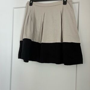 Express Cream and Black A-Line Skirt
